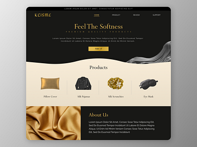 Luxury Golden Black Landing Page UI Design black branding gold graphic design illustration landing page luxury minimal modern ui uiux ux