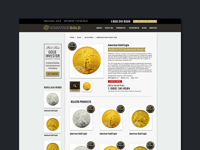 Advantage Gold Coin Catalog graphic design ui ux