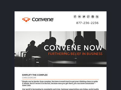 Convene Email Template graphic design html