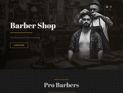 BARBER SHOP barber site barber website elementor homepage landing page naimur rashid najoa prome site uiux web design website woocommerce