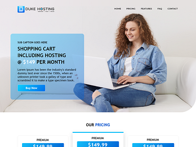 Duke hosting creative web design design ui ui ux user interface design ux website