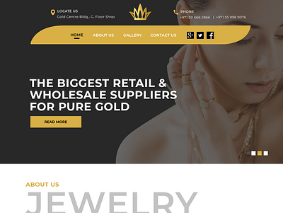 Gold House Jewellery creative web design ui ui ux user interface design ux website