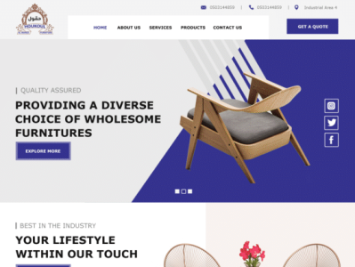 Houkul Alwared furniture creative web design design ui ui ux user interface design ux website