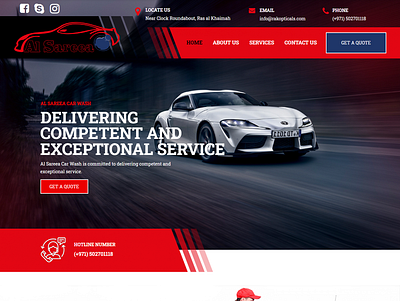 Al Sareea Carwash creative web design design ui ui ux user interface design ux website