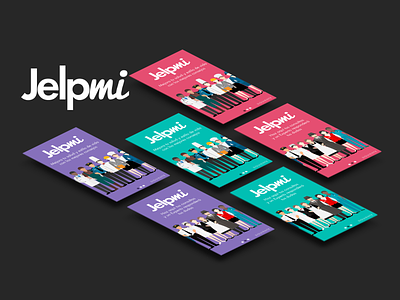 Jelpmi Intro screens design ui ux