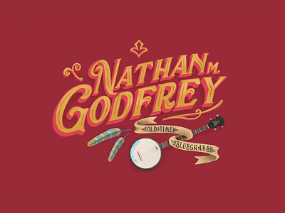 Nathan M. Godfrey - Disc Cover art bluegrass country cover cover design graphic design logo music vector vynil