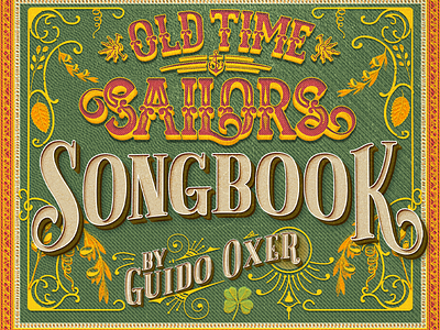 Old Time Sailors - Songbook book cover book design editorial irish music old time sailors sailors seaband songbook