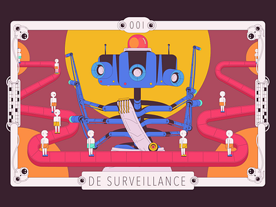 001 - De surveillance 2d animation 2d illustration after effects design motion design motion graphics