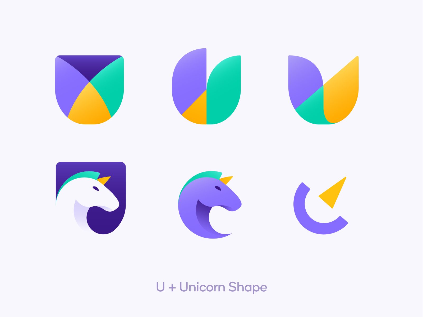 Uniqorn Logo - Proposal app branding exploration illustration symbol vector gradient icon logo design