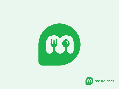 Makla.chat Project app branding design food food app icon logo symbol vector