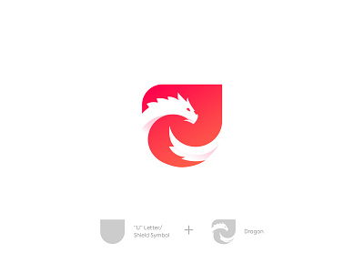 U Dragon Logo Proposal branding design dragon gradient icon logo symbol vector