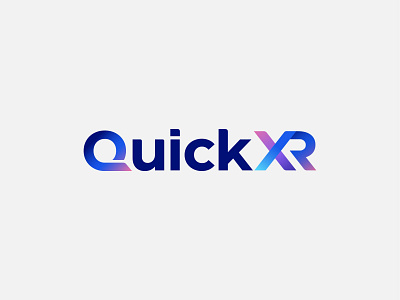 Quick XR Logo Proposal ar branding design gradient icon logo symbol tech vector