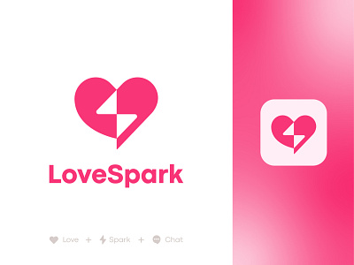 LoveSpark Logo Proposal branding design icon logo love symbol valentine vector