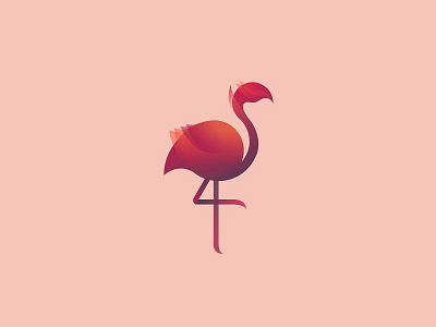 Flamingo animal design flamingo icon logo