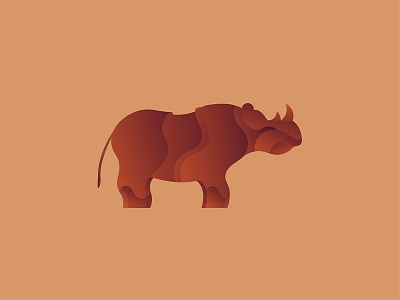 Rhino animal design icon logo rhino