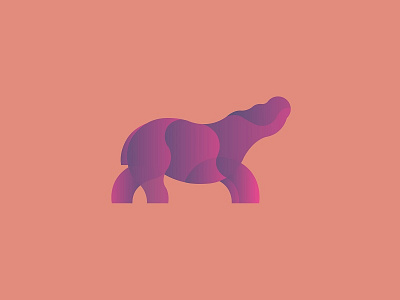 Hippo animal design hippo icon logo