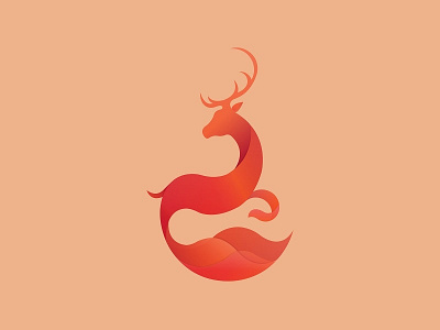 Deer animal deer design icon illustration logo symbol