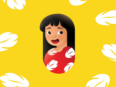 Lilo character design fanart icon illustration vector