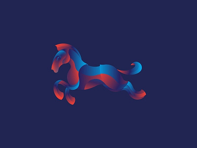 Horse design horse icon illustration logo twotone vector