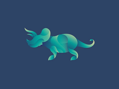 Triceratops design dino icon illustration logo vector