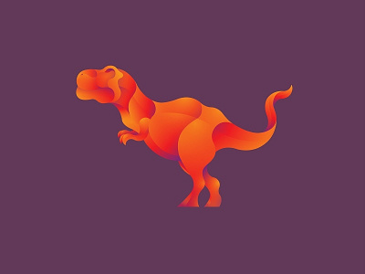 Tyrannosaurus design dino icon illustration logo vector