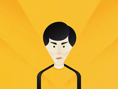 Bruce Lee character design fanart icon illustration vector