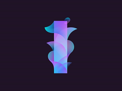 One color design exploration gradient illustrator number