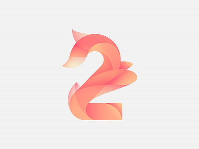 Two color design exploration gradient illustrator number