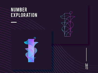 Number Exploration art collection design digital number type