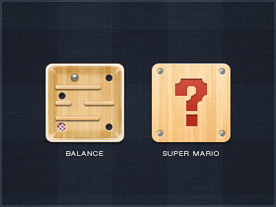 Little 2 balance icon idea little super mario wood