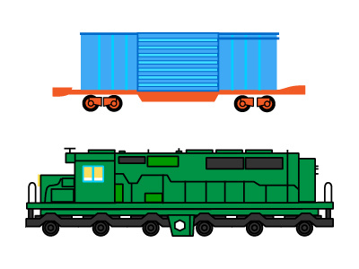 Make It Train illustratoin trains vector