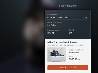 Daily UI Challenge #002 - Chickity-checkout challenge checkout commerce daily dailyui ice cube mobile payment ui