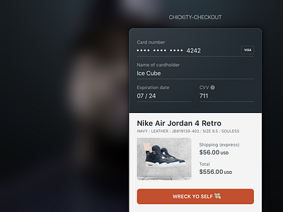 Daily UI Challenge #002 - Chickity-checkout