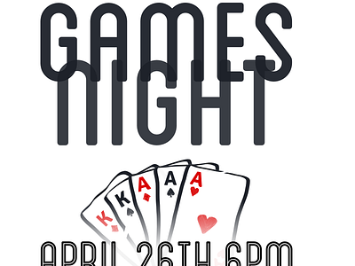 Games night spring 2013 cards games night poster