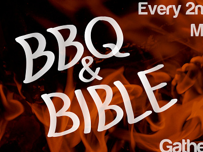 Bbq and bible orange summer typography white