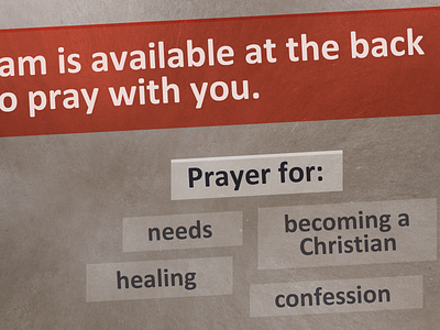 Prayer slide