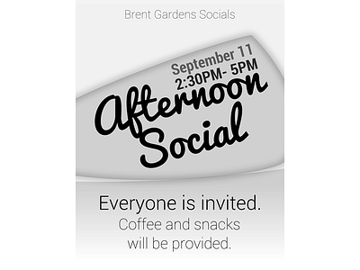 Afternoon social fall 2013 poster