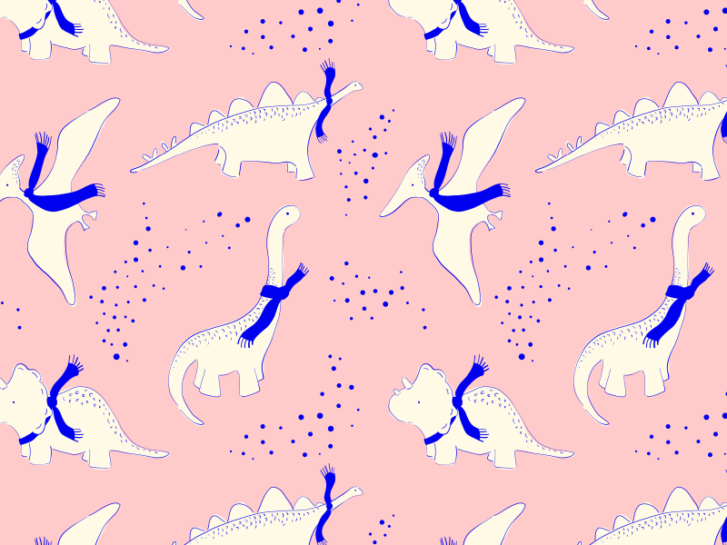 Xmas Dinos belia simm minted pattern cute illustration dinosaur dinosaurs christmas