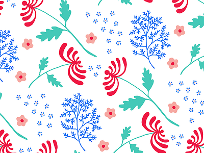 Wintery Florals belia simm florals flowers illustration minted pattern wintery florals