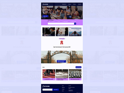 School landing page design ui ux