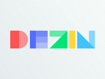 DEZIN - Design System Logo colorful design system logo shapes sketchapp typography