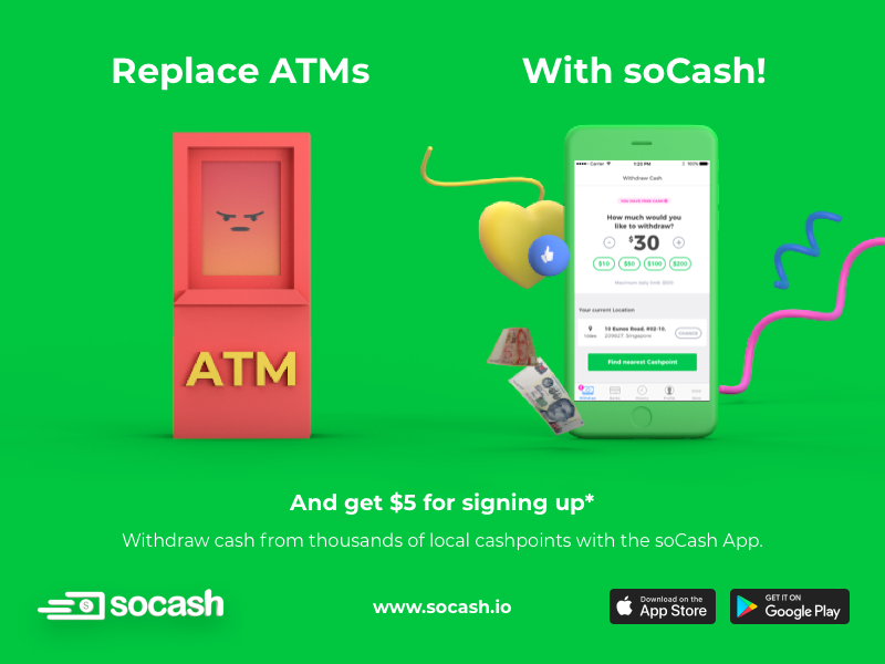 SoCash - Campaign Design Concept android app iphone app singapore atm app design 3d sketch cinema 4d