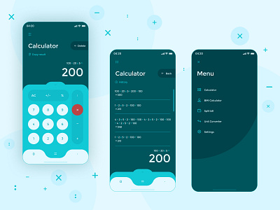 Calculator app annadesign blue calculator ui dailyui004 design graphicdesign mobile app design ui uidesign