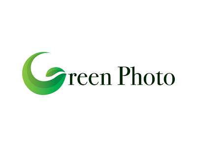 Green photo studio annadesign branding graphicdesign green leaf logo logodesign