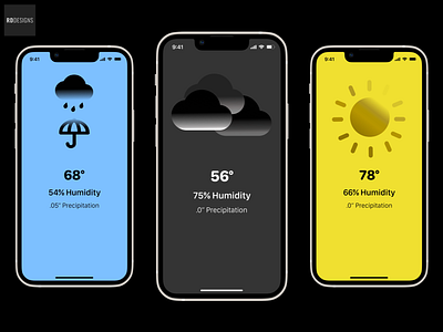 Prompt #116 Rebound - Minimal Weather App branding design graphic design illustration logo prompt 116 rebound typography ui vector