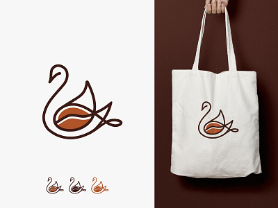 Swan Cafe Logo Design