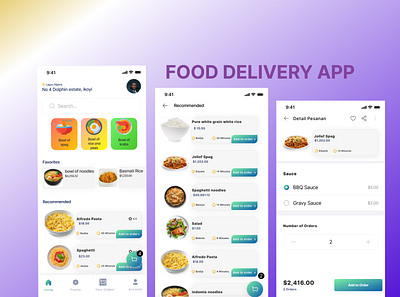 Food Delivery App UI (Replica Redesign) app design graphic design ui vector