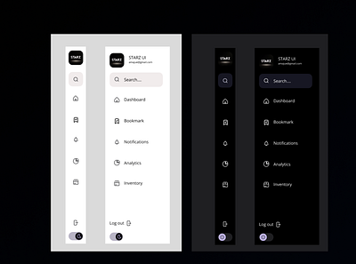Dual Dashboard Sidebar Navigation app design graphic design ui vector
