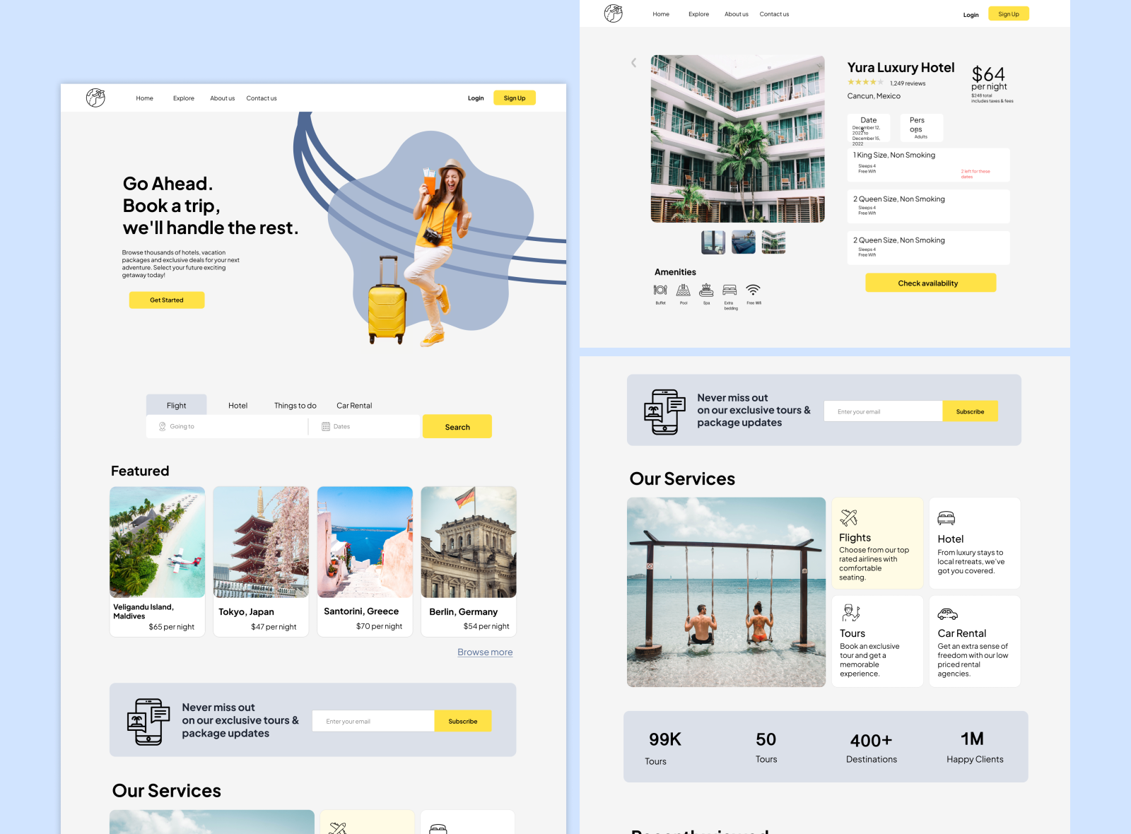Travel Agency Website Design by Naomi Latimer on Dribbble
