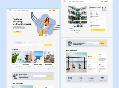 Travel Agency Website Design branding dailyui design ui ui design website